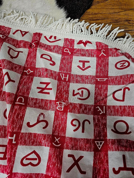 Vintage Cattle Brands Tablecloth #5541
