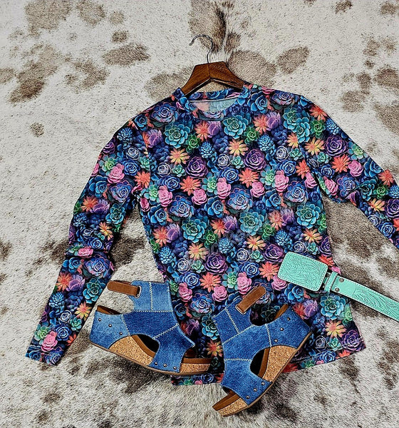 Succulent Mesh Top #5570