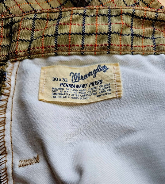 Vintage Wrangler Plaid Pants #6011