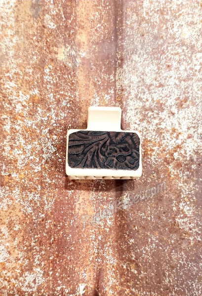 brown-tooled-leather-trim-small-hair-clip-4880