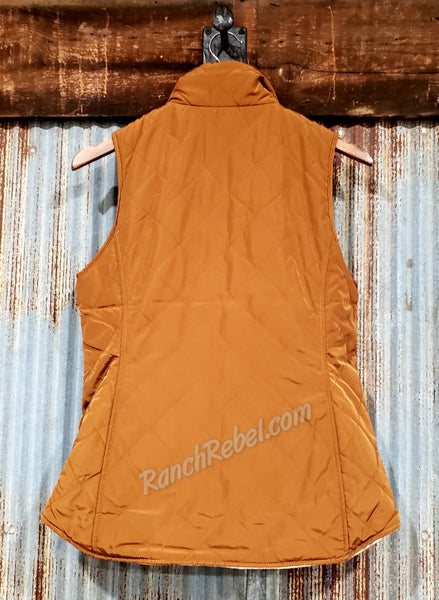 Ariat Reversible Dilon Chimayo Vest in Chestnut Horse #5164