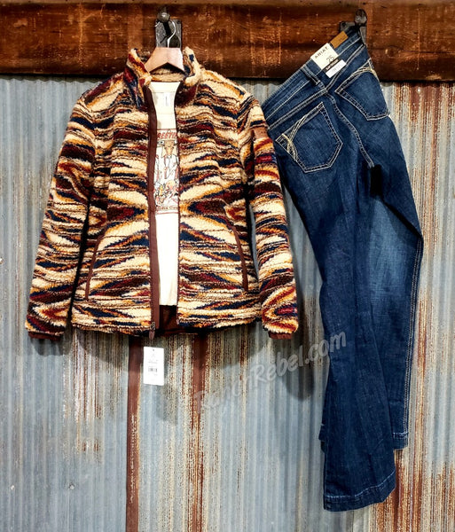 Ariat Chimayo Fleece Jacket in Sunset Saltillo #5163