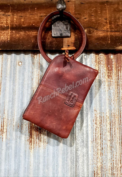 Leather Cowhide Cuff Clutch #5222