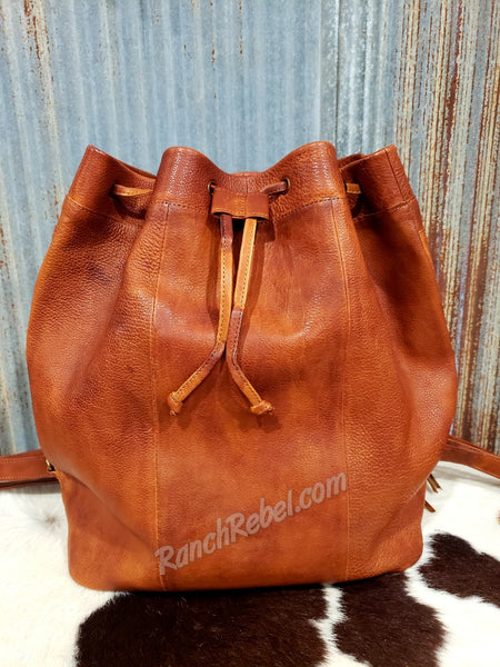 Leather Fringe Backpack #5221