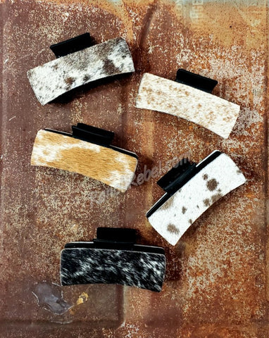 Large Cowhide Hair Clips #5236