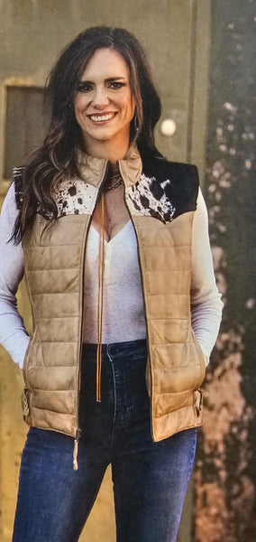 STS Adalyn Leather & Cowhide Vest #5276