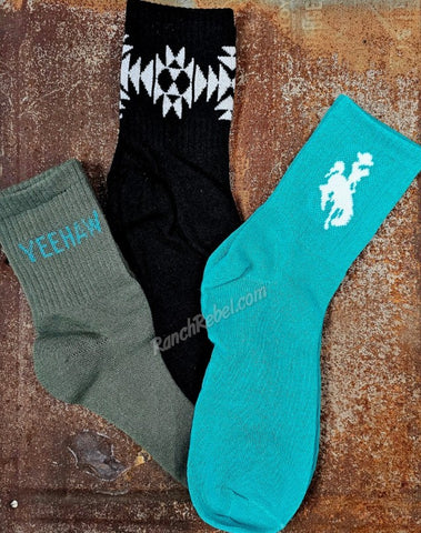 YeeHaw Three Pack Socks #5279