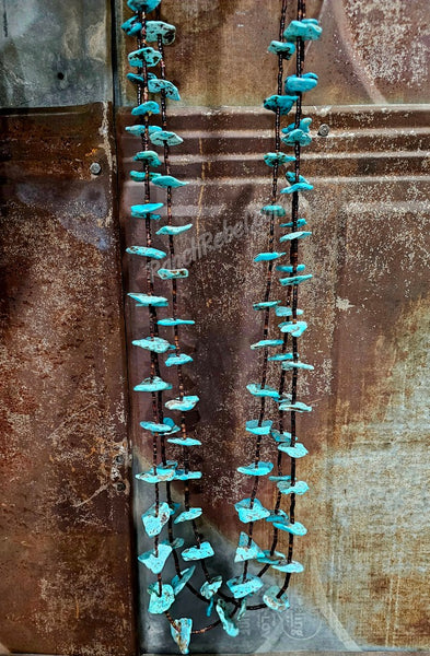 Turquoise Slab Necklace #5293