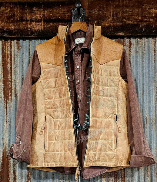 STS Adalyn Leather & Cowhide Vest #5276