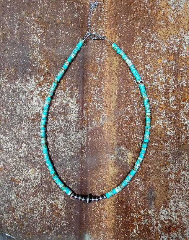 Verasite Heishi & Navajo Pearl Necklace #5323