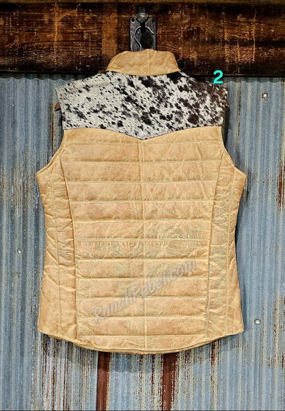 STS Adalyn Leather & Cowhide Vest #5276