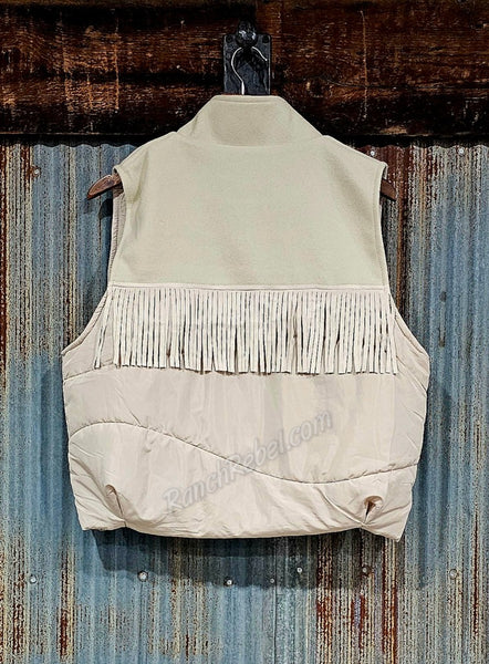Cattleman's Fringe Vest in Charolais #5338