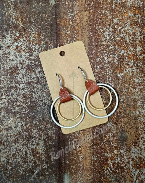 Rustic Mixed Metal Hoops #5350