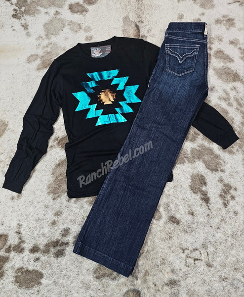 Phoenix Foil Aztec Long Sleeve Tee #5370