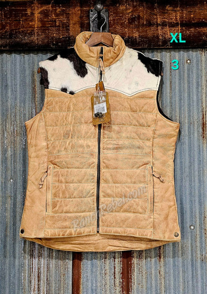 STS Adalyn Leather & Cowhide Vest #5276