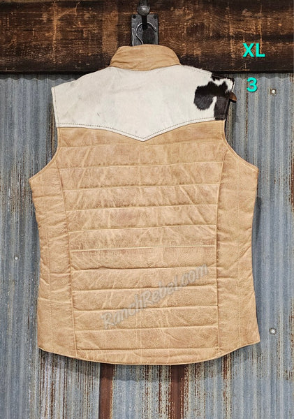 STS Adalyn Leather & Cowhide Vest #5276