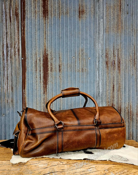 STS Ranch Tucson Round Leather Duffle Bag #5419