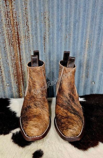 Aurora Brindle Cowhide Booties #5421