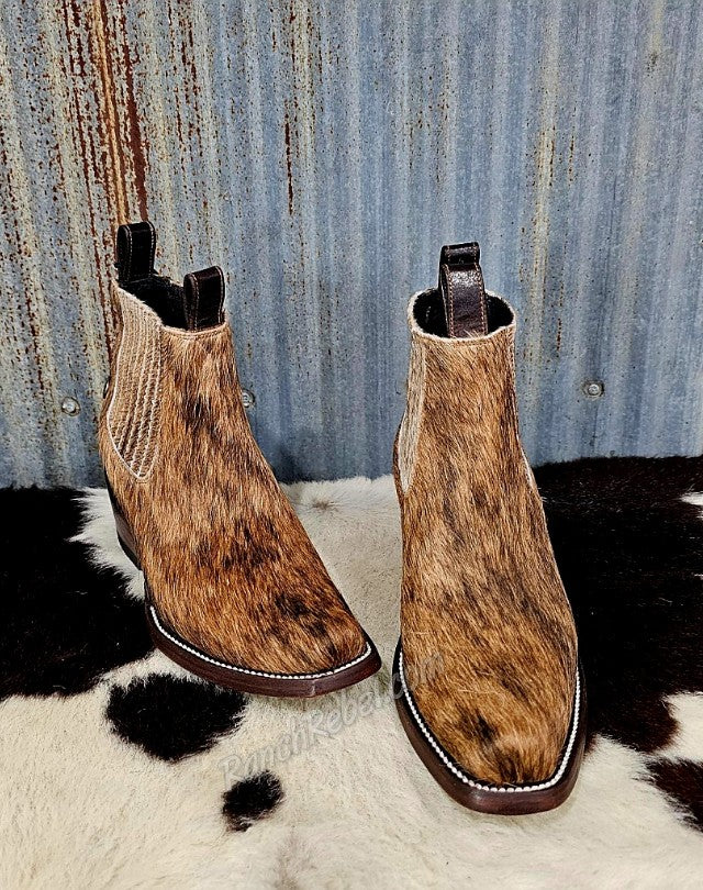 Aurora Brindle Cowhide Bootie #5421 size 6