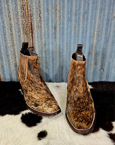 Aurora Brindle Cowhide Booties #5421