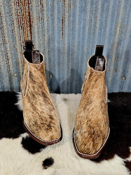 Aurora Brindle Cowhide Booties #5421