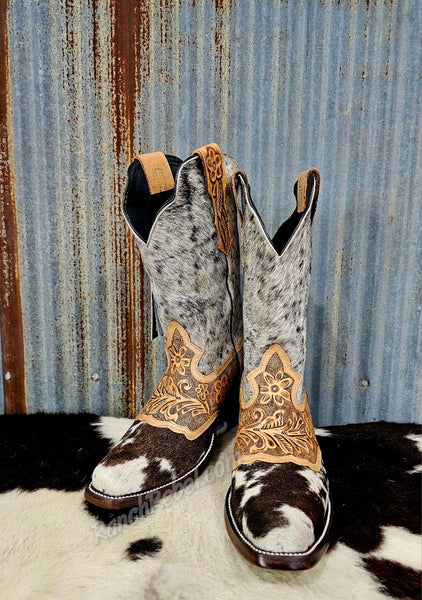 Magnolia Hand Tooled Cowhide Boots #5422