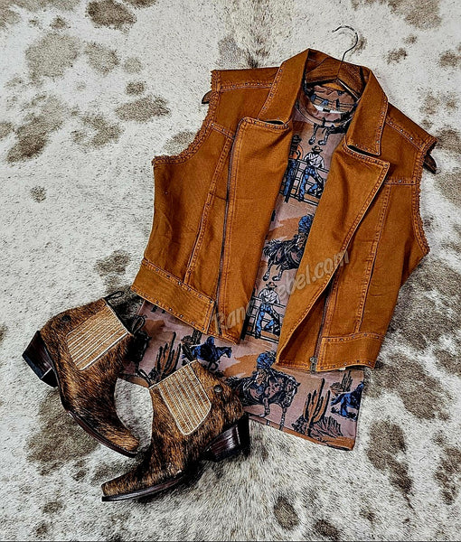 Ariat Harley Vest in Tobacco Brown #5486