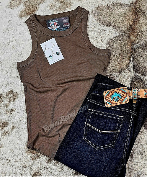 Top Shelf Tank in Mocha #5514