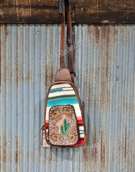 Serape Cactus Sling Bag #5534