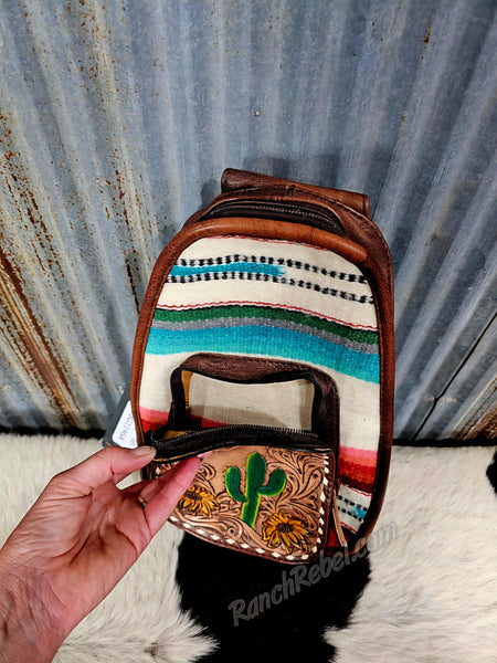 Serape Cactus Sling Bag #5534