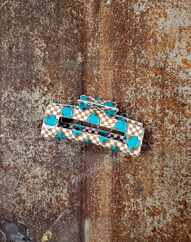 Turquoise Arrowhead Hair Clip #5498