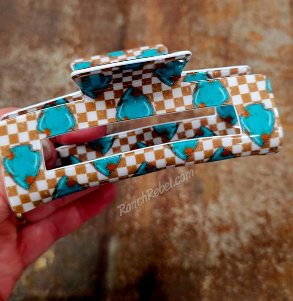 Turquoise Arrowhead Hair Clip #5498