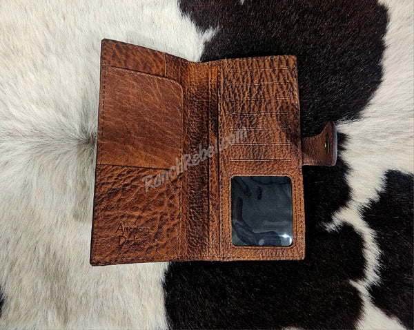 Turquoise Leather Wallet #5546