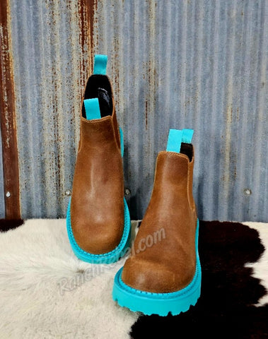 Ariat Fatbaby Twin Gore Boot in Wicker/Turquoise #5549