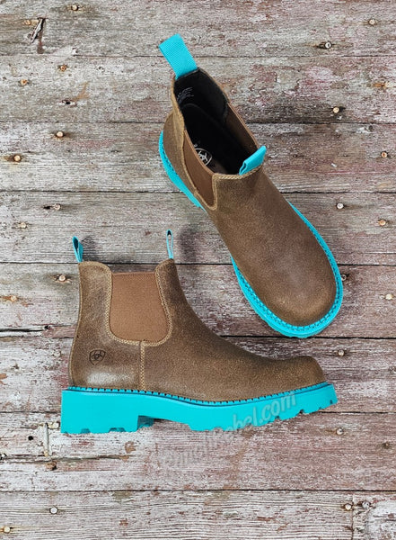 Ariat Fatbaby Twin Gore Boot in Wicker/Turquoise #5549