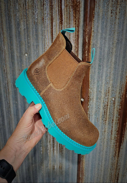 Ariat Fatbaby Twin Gore Boot in Wicker/Turquoise #5549