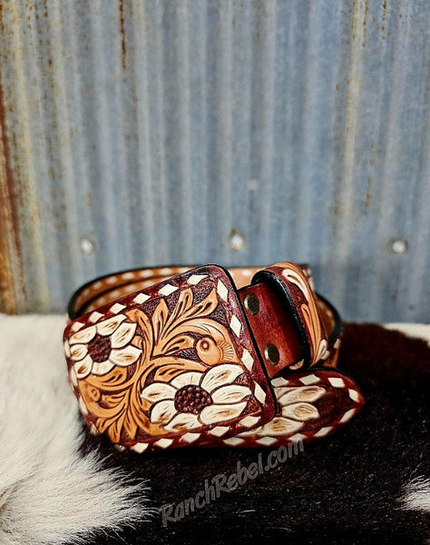 Neutral Floral Belt & Buckle Set #5564