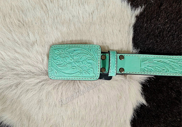 Green Turquoise Belt & Buckle Set #5571