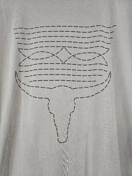 Longhorn Bootstitch Tee Shirt Dress in Khaki #5575