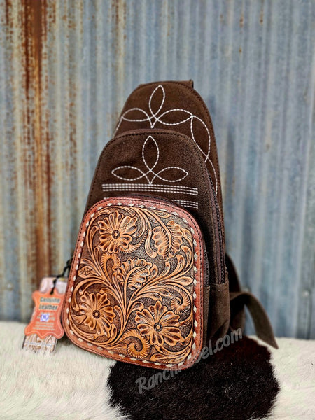Boot Stitch Backpack in Chocolate #5585