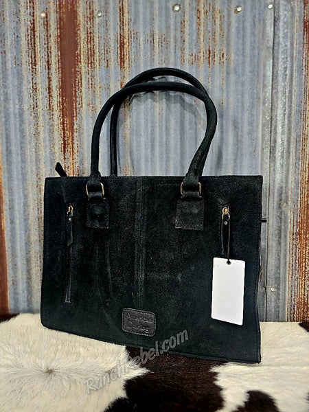 Boot Stitch Tote in Black #5592