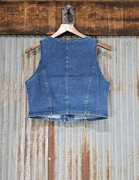 Studded Denim Vest #5605