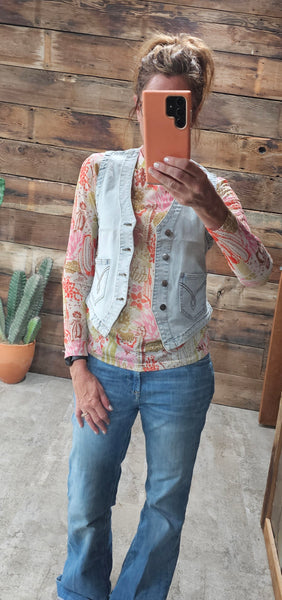 Light Wash Denim Vest #5625