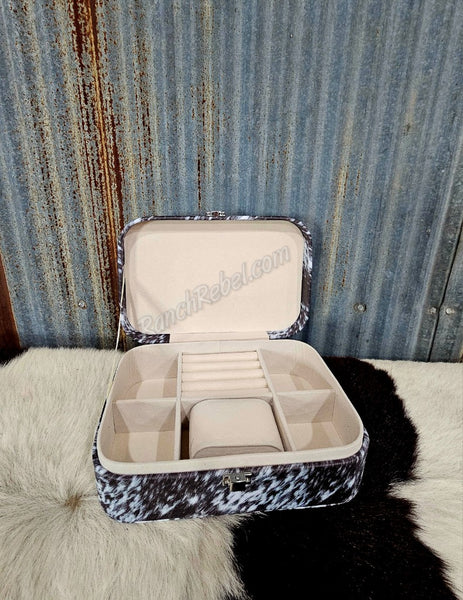 Cowhide Print Jewelry Box #5612