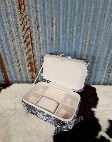 Cowhide Print Jewelry Box #5612