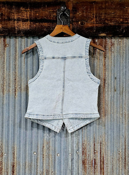 Light Wash Denim Vest #5625