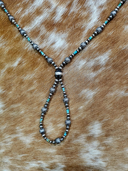 Sterling & Turquoise Lasso Necklace #5623