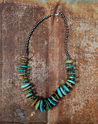 Chunky Turquoise Statement Necklace #5633