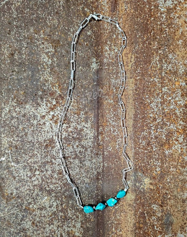 Four Stone Turquoise Necklace #5642