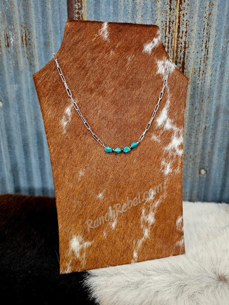 Four Stone Turquoise Necklace #5642